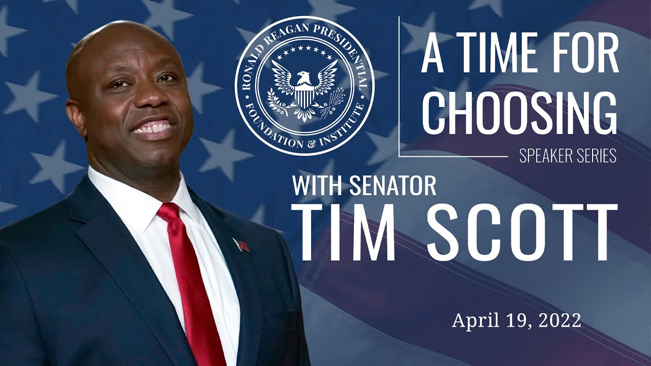 Onstage at the Reagan Library with Senator Tim Scott